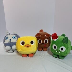 Pet Simulator X Plush Lot of 4 Corgi Dragon Chick Cat Roblox No Codes